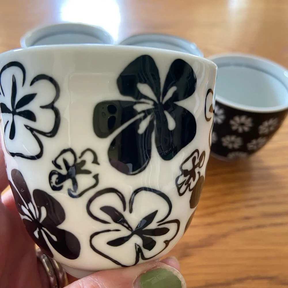 4 Pier One Imports Sake/Tea Cups